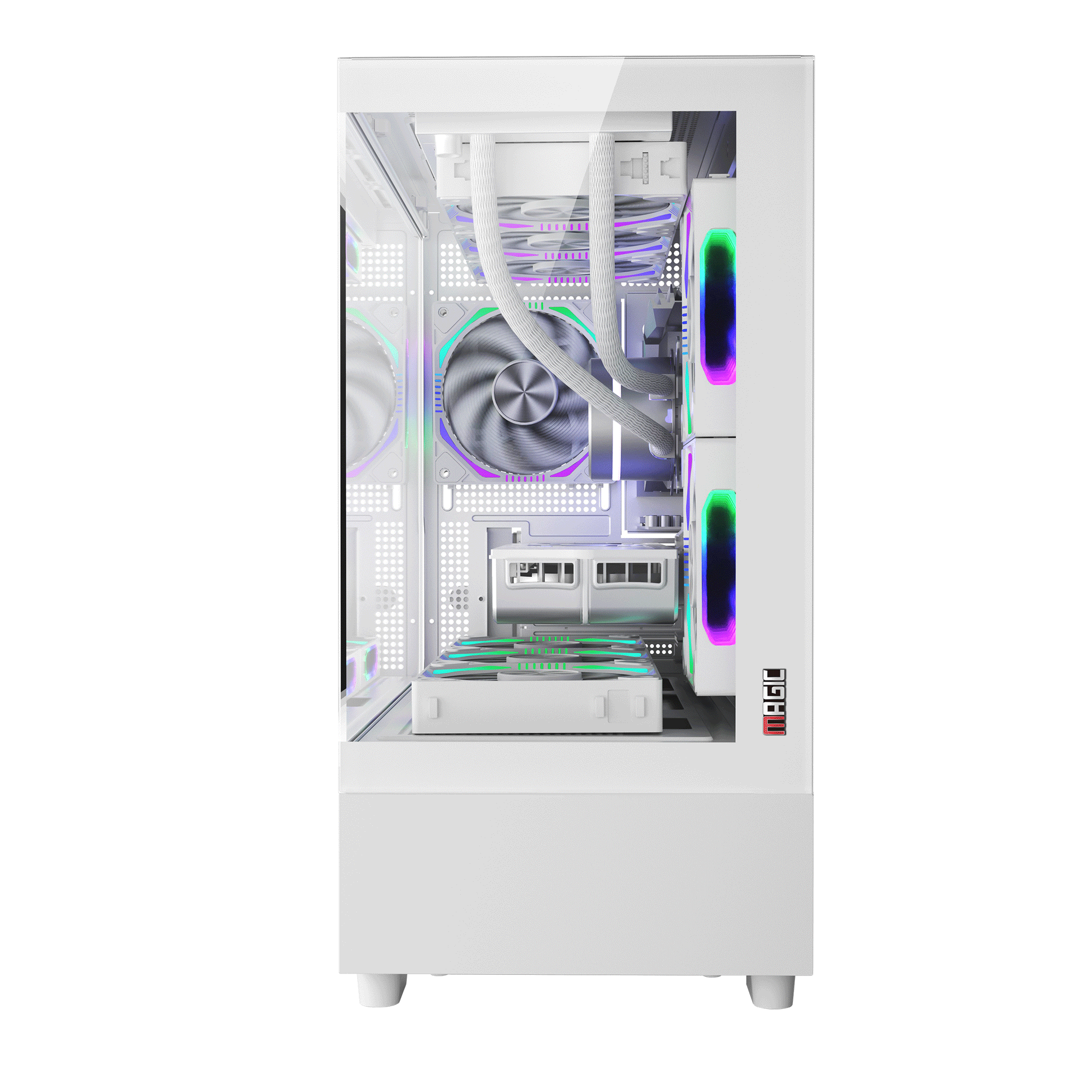 Thùng máy Case Magic MIX Tower Pro | Trắng, AIO 360, không kèm fan