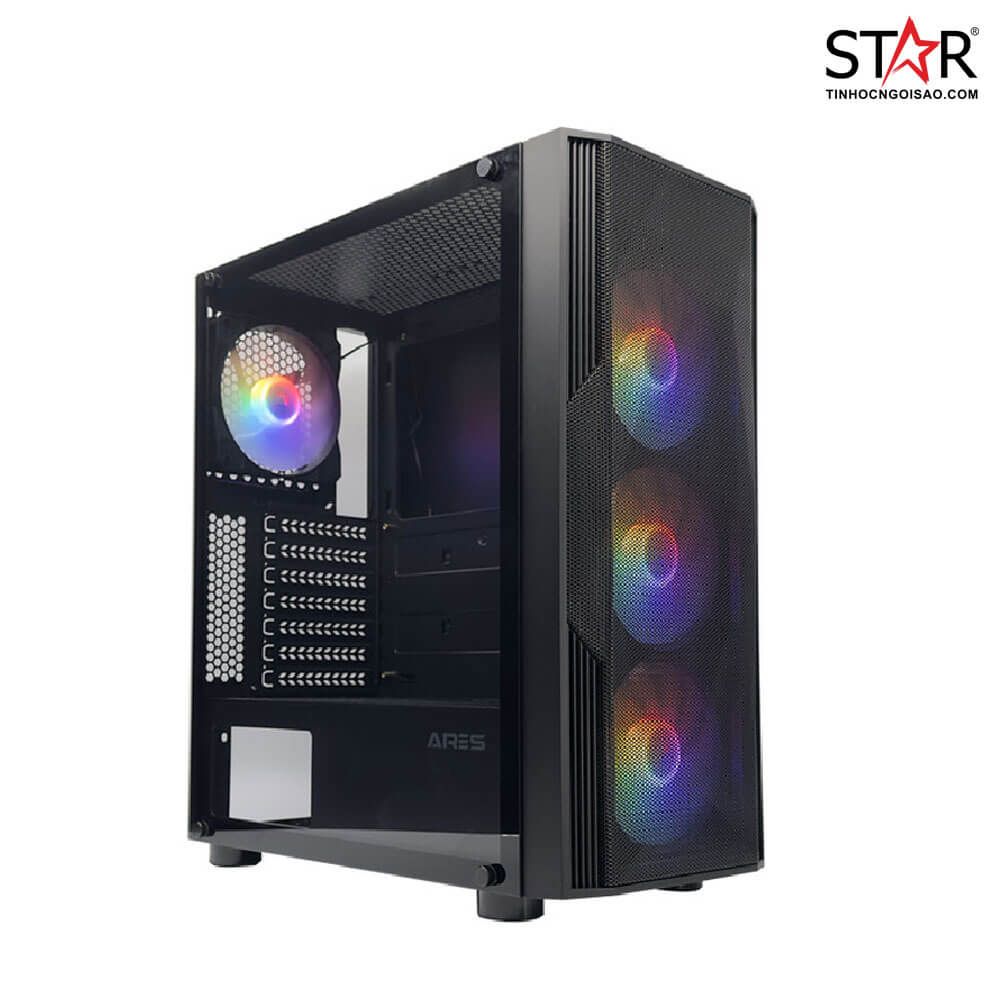 Thùng máy Case Máy Tính Ares Anubis (Kèm 4 Fan RGB)