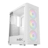  Thùng máy MIK Aion White | Kèm sẵn 3 Fan RGB 