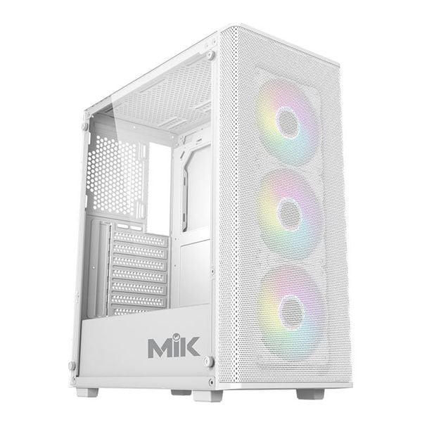  Thùng máy MIK Aion White | Kèm sẵn 3 Fan ARGB 