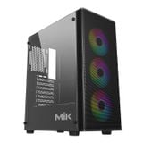  Thùng máy MIK Aion Black | Kèm sẵn 3 Fan RGB 