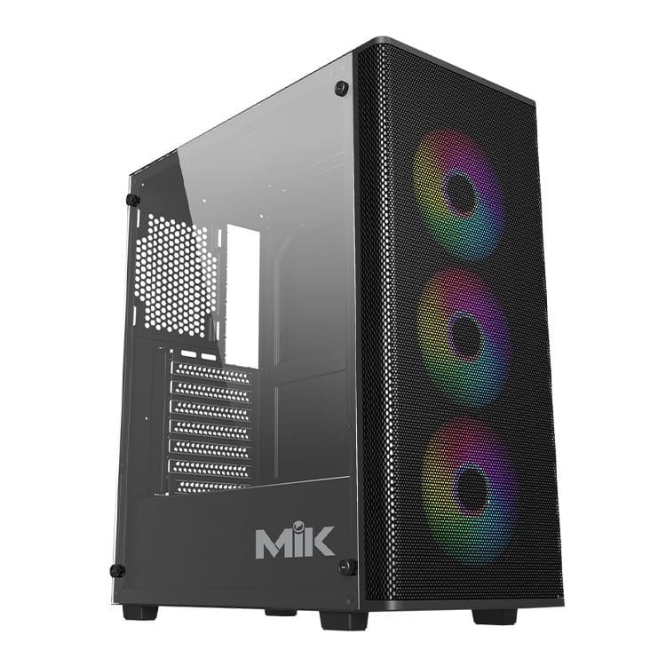 Thùng máy Case MIK Aion Black | Kèm sẵn 3 Fan RGB