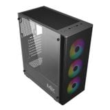  Thùng máy MIK Aion Black | Kèm sẵn 3 Fan RGB 