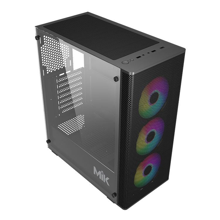 Thùng máy Case MIK Aion Black | Kèm sẵn 3 Fan RGB