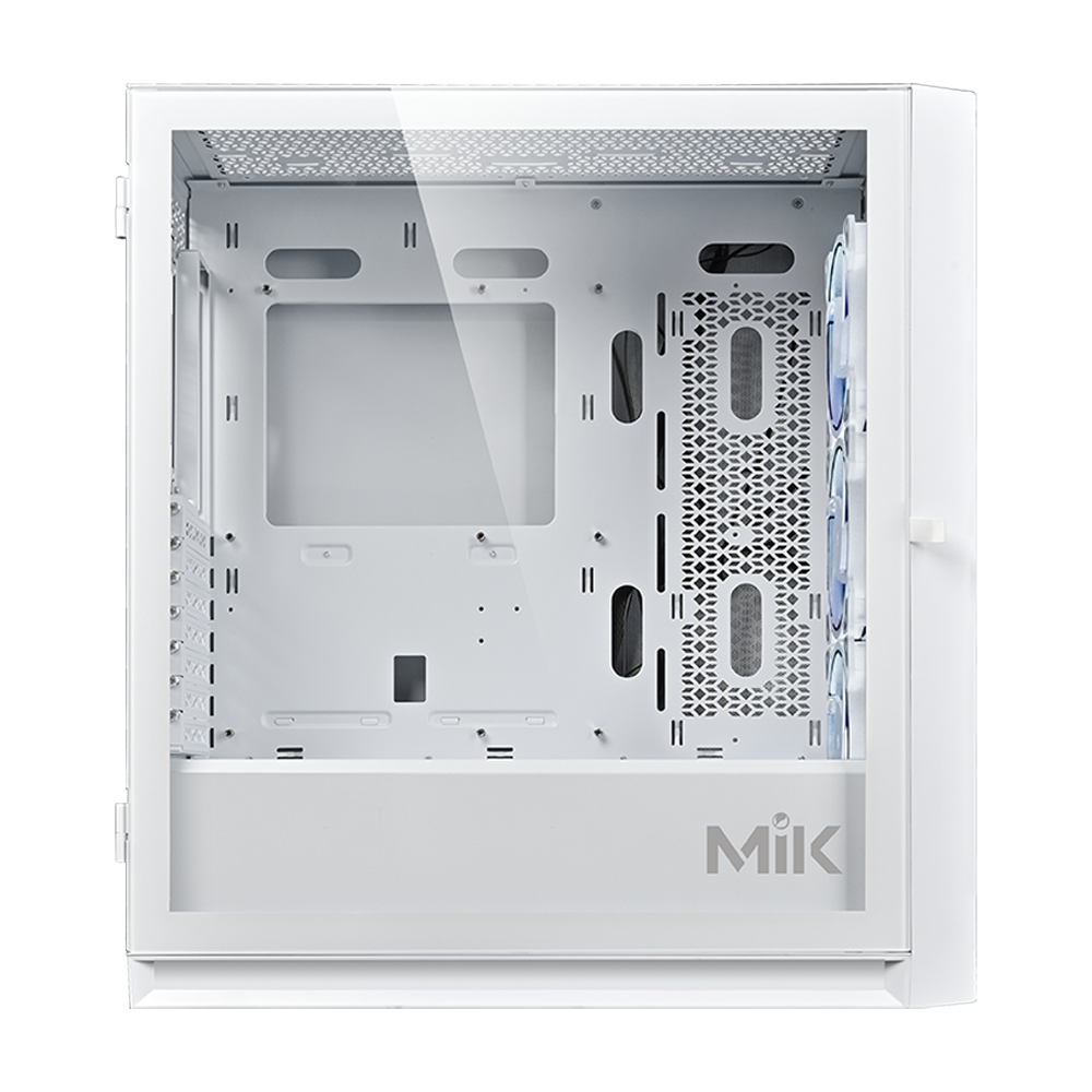 Thùng máy Case MIK STORM 360 White | Trắng, Kèm 3 Fan RGB