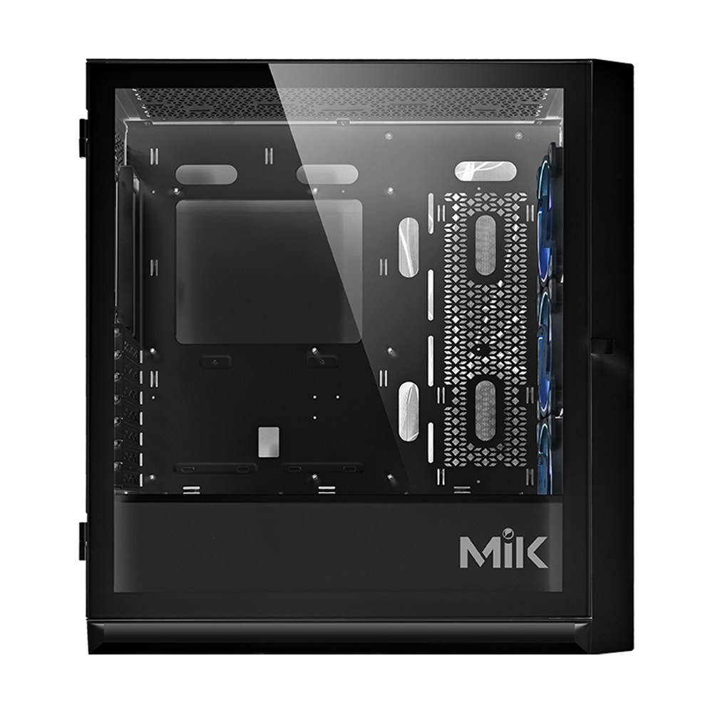 Thùng máy Case MIK STORM 360 Black | Đen, Kèm 3 Fan RGB