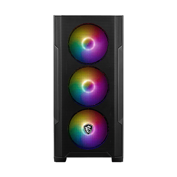  Thùng máy MSI MAG FORGE M100A | Đen, kèm sẵn 4 Fan RGB 