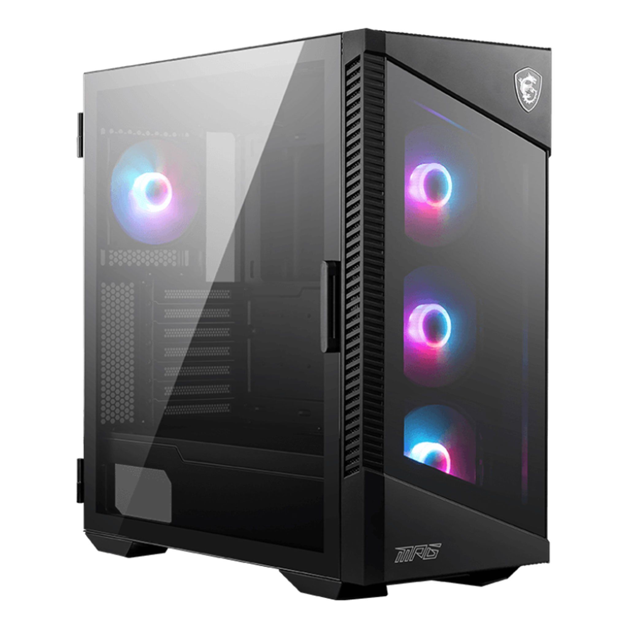 Thùng máy Case MSI MPG VeLox 100R | Đen, kèm sẵn 4 fan ARGB