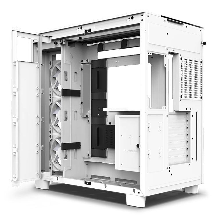 Thùng máy Case NZXT H9 Elite (Black/ White) | Mid Tower, kèm sẵn 4 fan