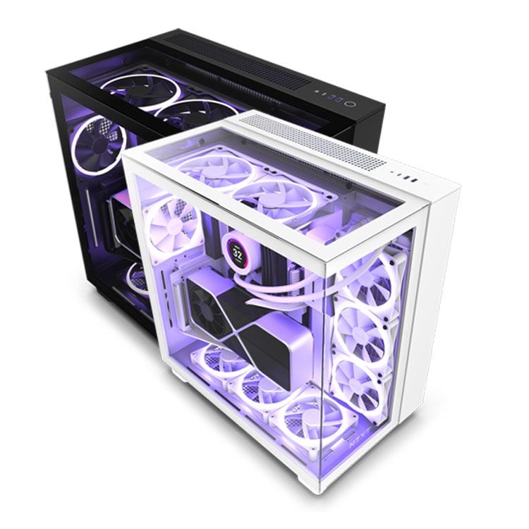 Thùng máy Case NZXT H9 Elite (Black/ White) | Mid Tower, kèm sẵn 4 fan