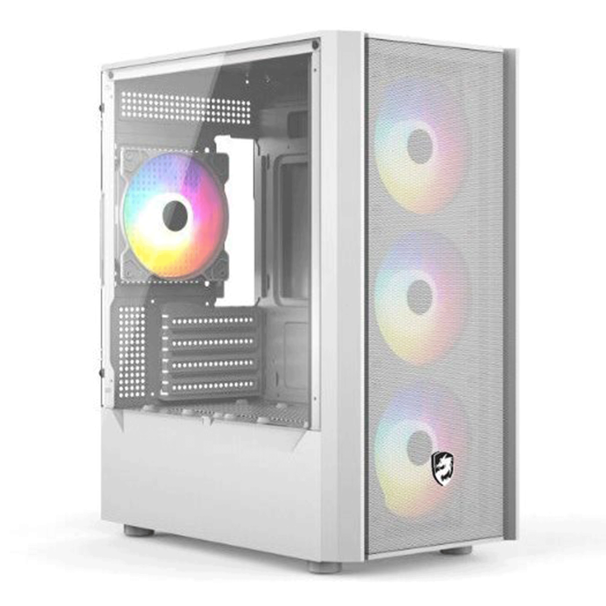 Thùng máy Case Vitra Cruise AX3 - Trắng | M-ATX, kèm sẵn 4 fan RGB