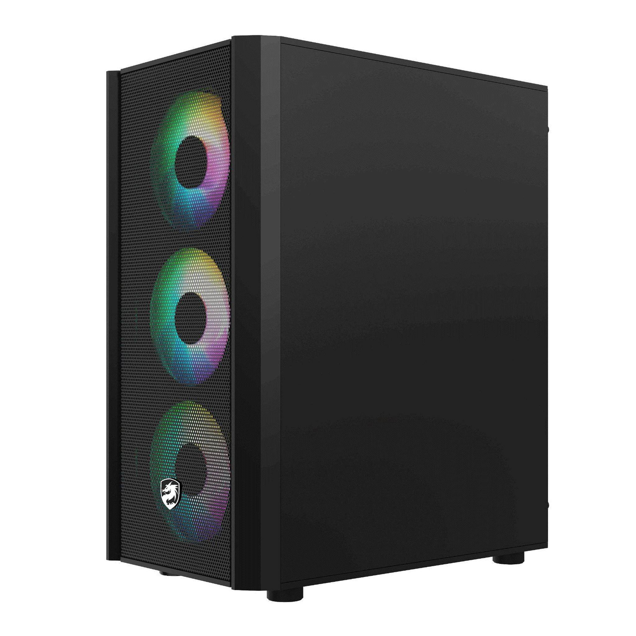 Thùng máy Case Vitra Cruise AX3 - Đen | M-ATX, kèm sẵn 4 fan RGB