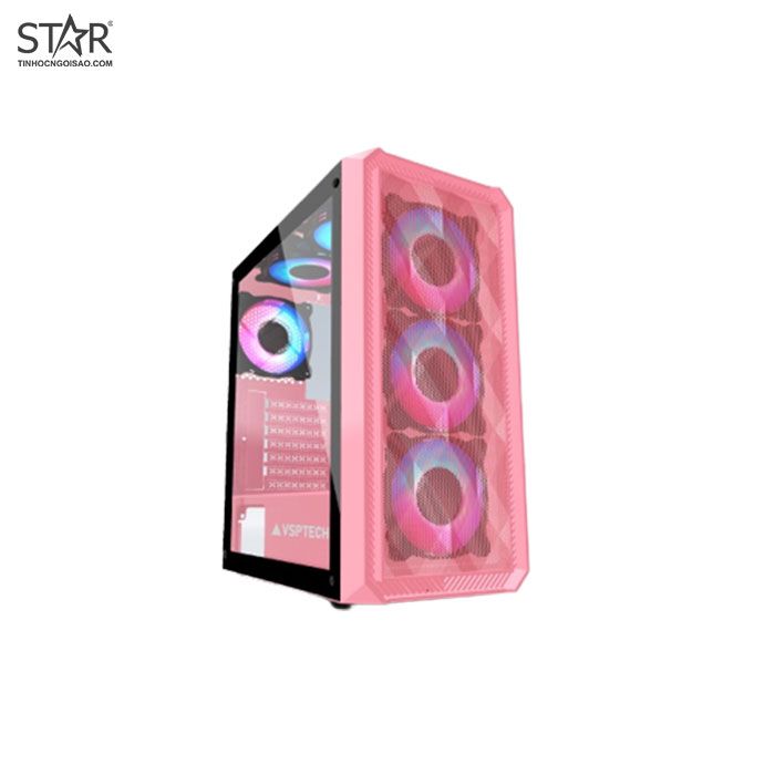 Thùng máy Case VSPTech KA-290 Mid Tower (Hồng)