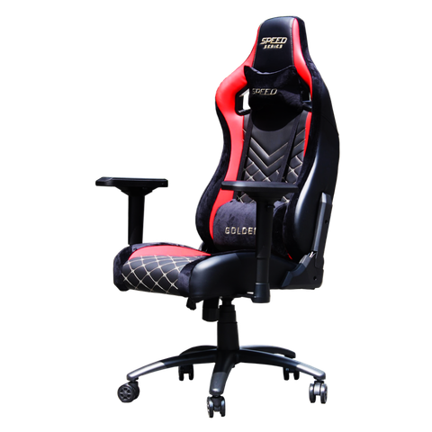 Ghế Gaming SPEED Golden | Chân xoay, màu đỏ