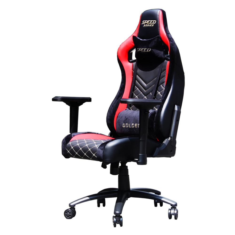Ghế Gaming SPEED Golden | Chân xoay, màu đỏ