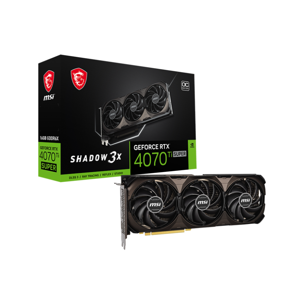 Card màn hình MSI RTX™ 4070 Ti SUPER 16G SHADOW 3X OC