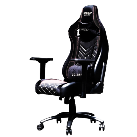 Ghế Gaming SPEED Golden | Chân xoay, màu đen