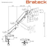  Giá treo màn hình Brateck LDT97 C012E - Đen | 17 - 32 inch 