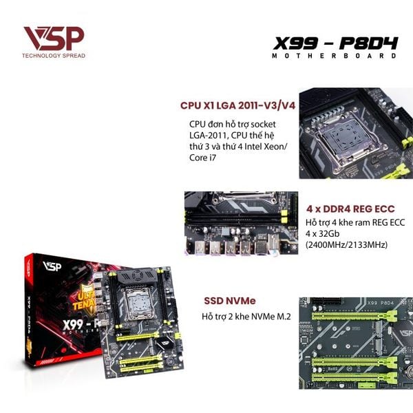  Mainboard VSP X99 P8D4 