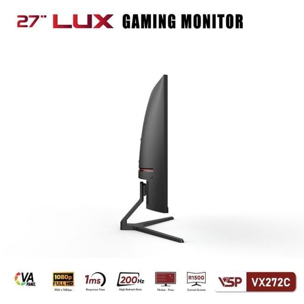  Màn hình Gaming VSP VX272C | 27 inch, FHD, 200Hz, VA 
