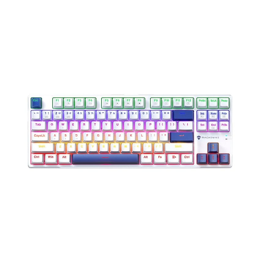 Bàn phím cơ Machenike K500B B87 | White - Blue, Led Rainbow, Red Switch