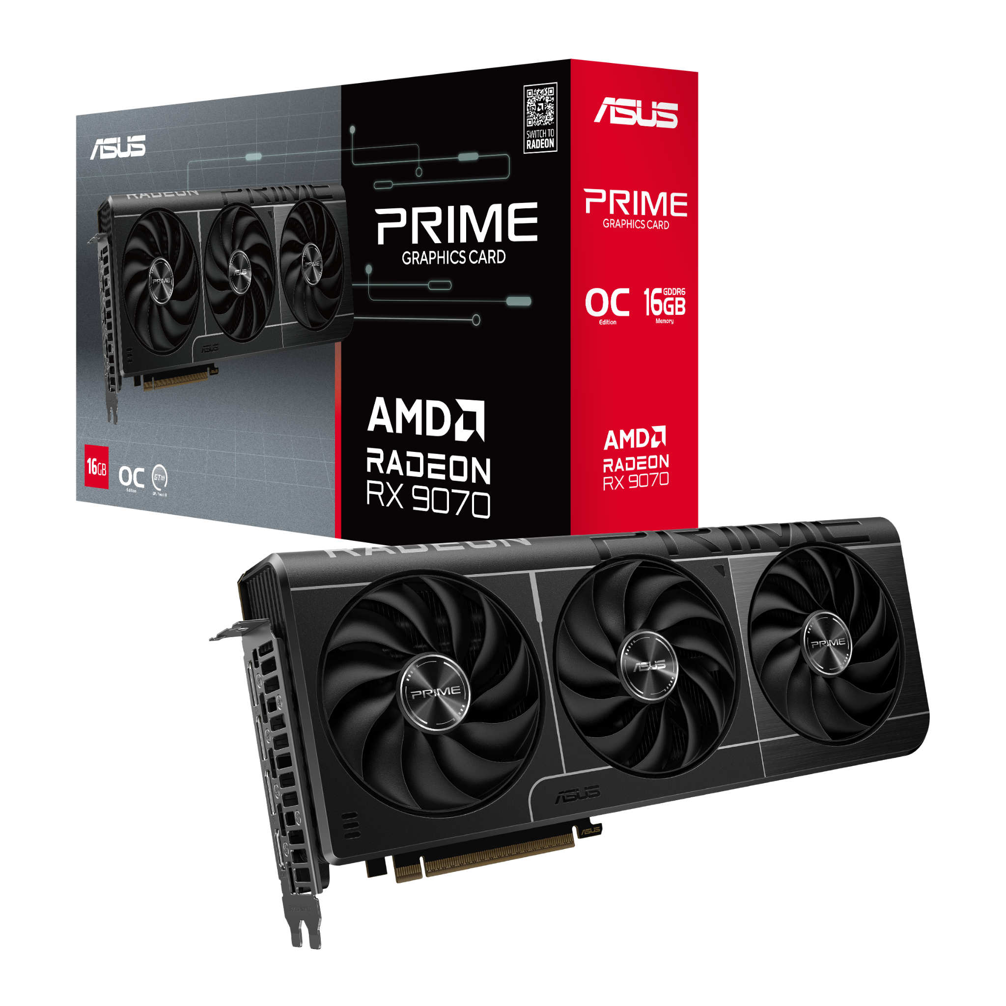 Card màn hình ASUS Prime RX 9070 OC Edition 16GB GDDR6
