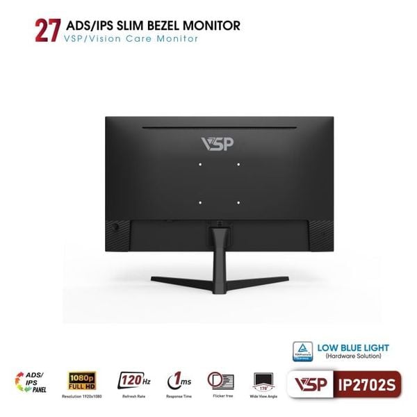  Màn hình Văn phòng VSP IP2702S | 27 inch, FHD, 120Hz, IPS 