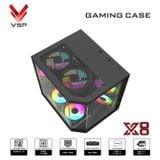  Thùng máy Case VSP X8 - Đen | Hồ cá, không kèm fan 