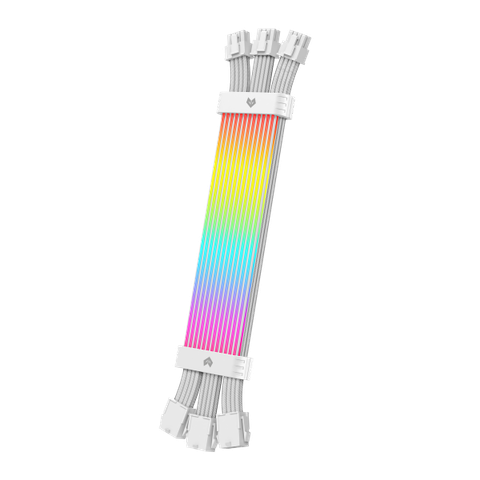 Dây cáp nguồn nối dài Coolmoon Aosor GPU-38 Led ARGB | 3x8 pin, kèm HUB khiển SK3