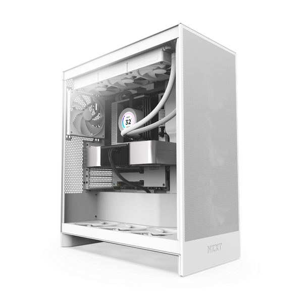  Thùng máy NZXT H7 Flow 2024 - White | kèm sẵn 3 fan F120Q (CM-H72FW-01) 