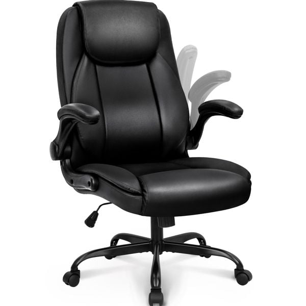  Ghế văn phòng OEM 7057 | Đen, 120kg, Chân xoay, Da PU 