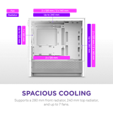  Thùng máy Case NZXT H3 Flow - Trắng (CC-H31FW-01) 