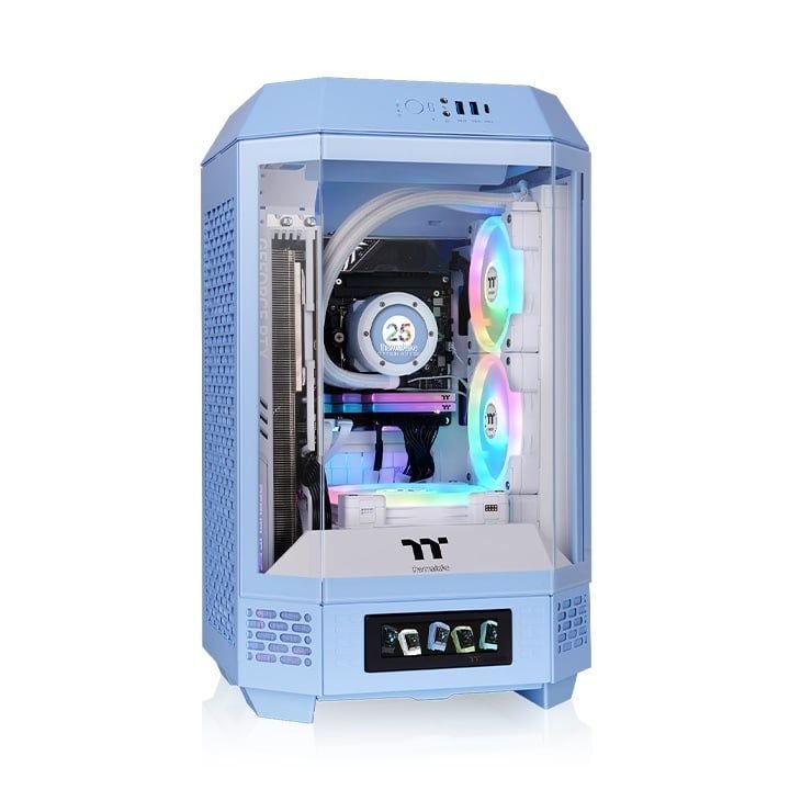Thùng máy Thermaltake Tower 250 Mini-ITX Hydrangea Blue | Không kèm fan (CA-1Z9-00SFWN-00)