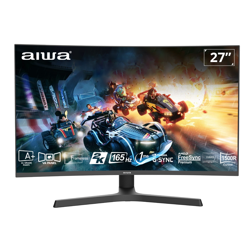 Màn hình Gaming AIWA MZ270G-Y | 27 inch, QHD, VA, 165Hz, 1ms