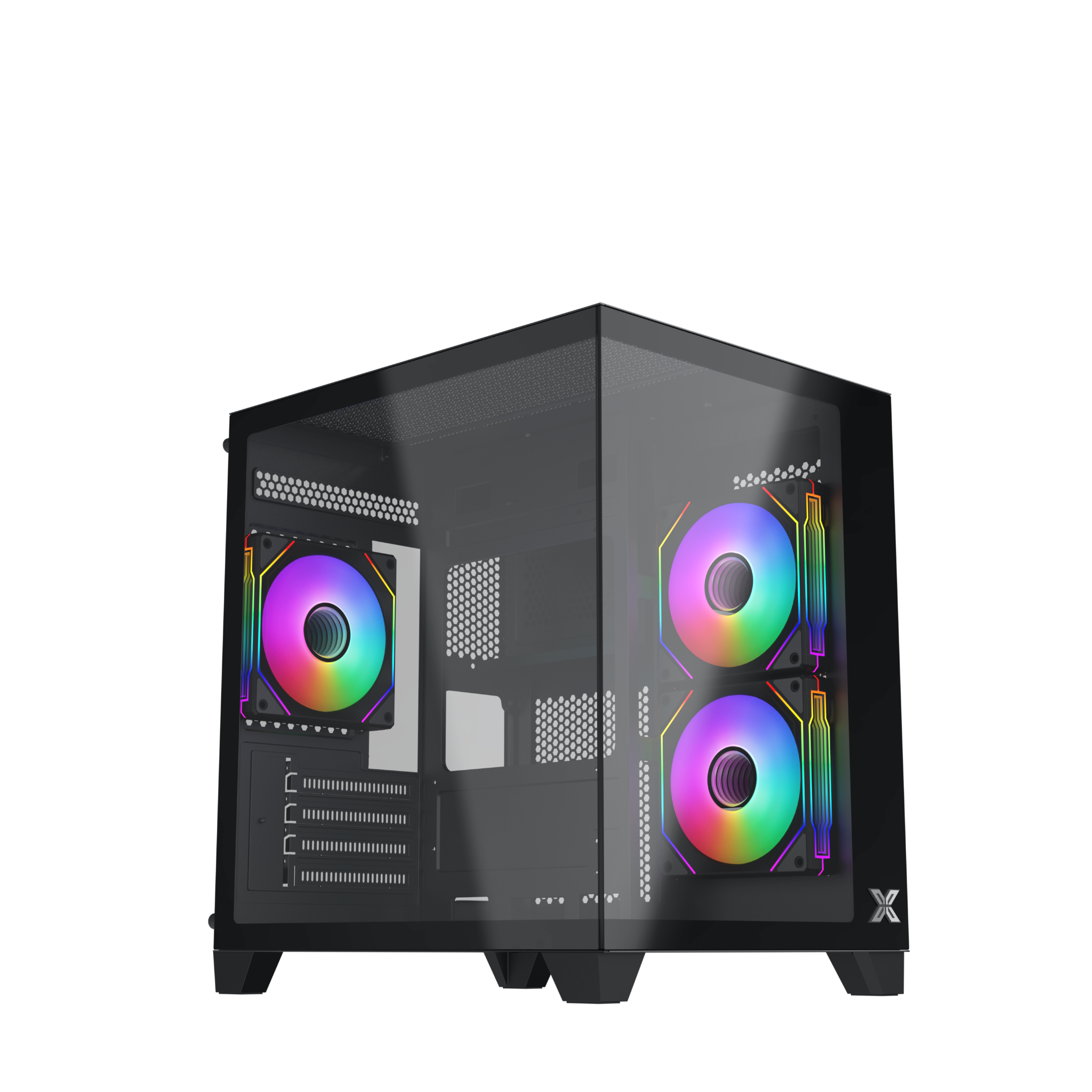 Thùng máy Xigmatek Aqua M Nano 3GF - Black | Kèm sẵn 3 fan (EN45509)