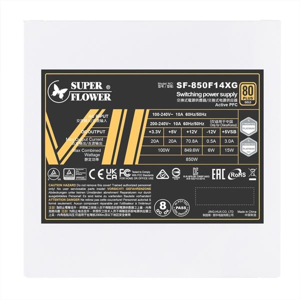  Nguồn máy tính SuperFlower Leadex VII 850W 80 Plus Gold PCIe5.1 (SF- 850F14XG) | Full Modular, ATX 