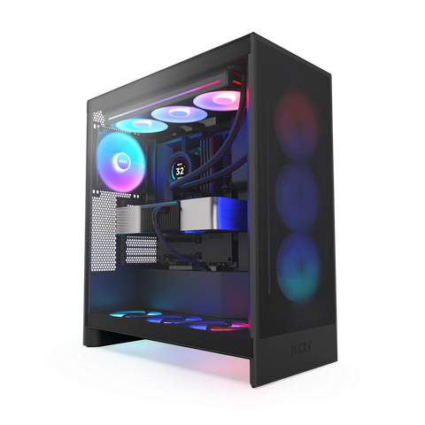Thùng máy NZXT H7 Flow RGB 2024 - Black | Kèm sẵn 1 fan F360 RGB Core (CM-H72FB-R1)