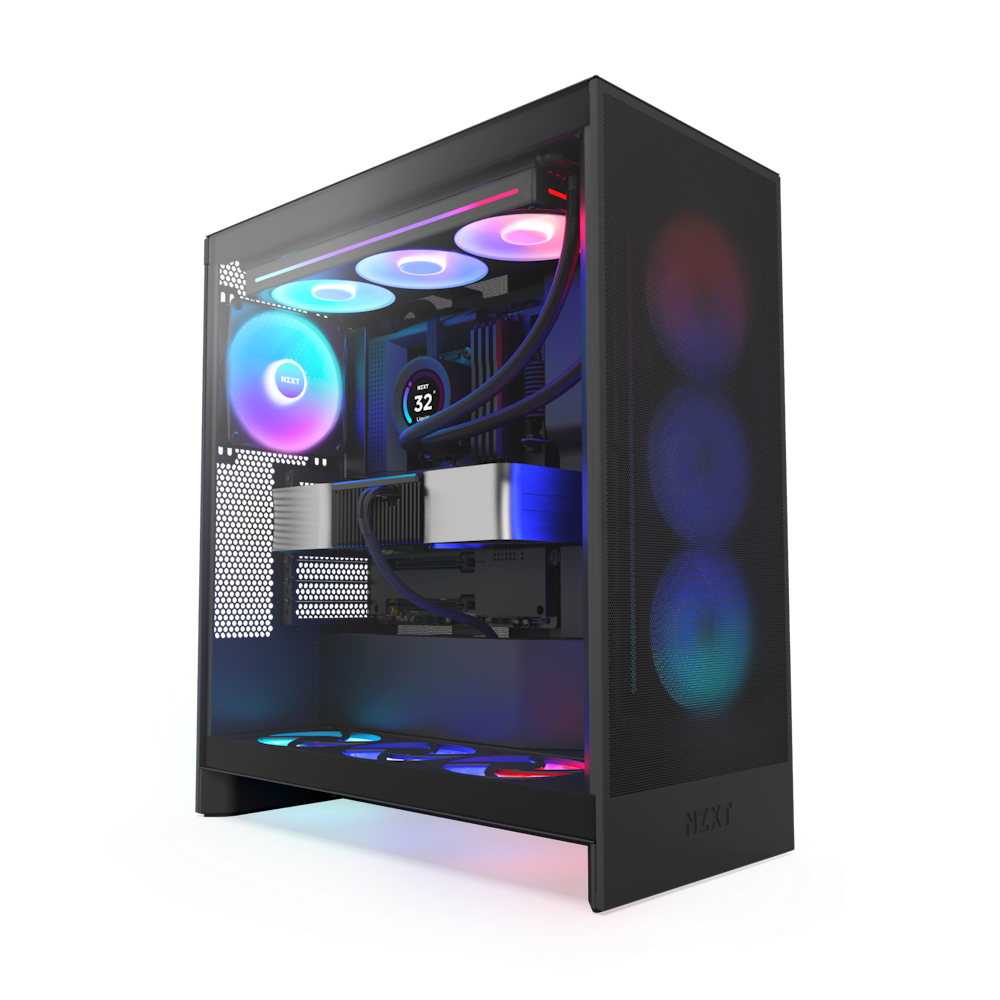 Thùng máy NZXT H7 Flow RGB 2024 - Black | Kèm sẵn 1 fan F360 RGB Core (CM-H72FB-R1)