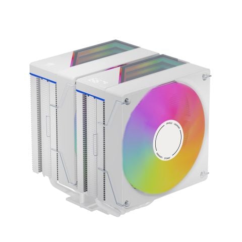 Tản nhiệt khí Leopard KF620 DGT White | ARGB Display, Trắng