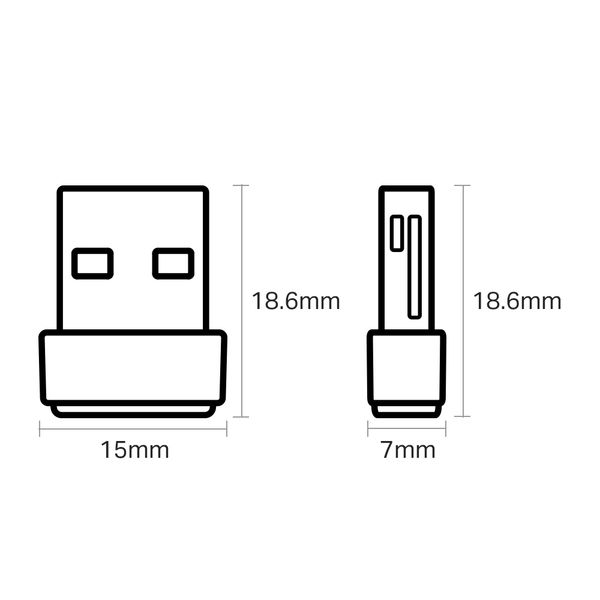  USB Wi-Fi TP-Link Archer T2U Nano Wireless AC600 | 2.4 GHz / 5 GHz 