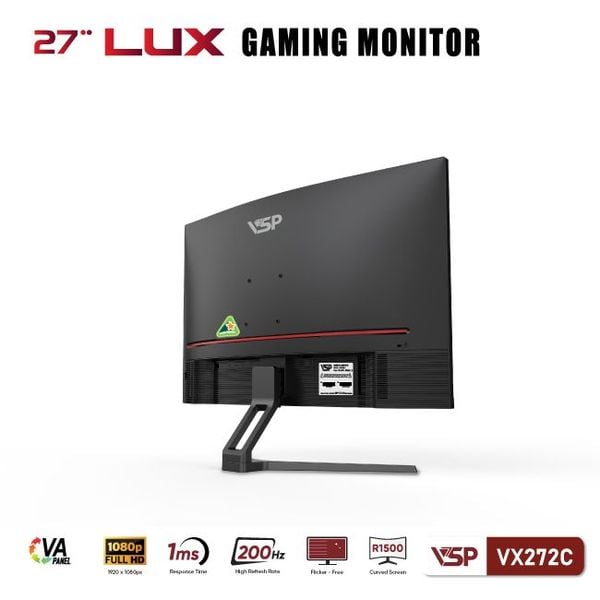  Màn hình Gaming VSP VX272C | 27 inch, FHD, 200Hz, VA 