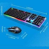  Combo phím chuột giả cơ G21 chuyên game | Trắng - Đen, Led Rainbow 