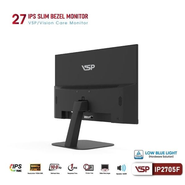  Màn hình Văn phòng VSP IP2705F | 27 inch, FHD, 100Hz, IPS, speaker 