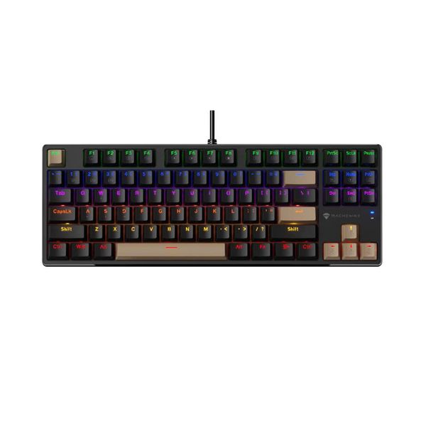  Bàn phím cơ gaming Machenike K500B B87 | Có dây, TKL, Linear Switch, RGB Rainbow, Black/Brown 