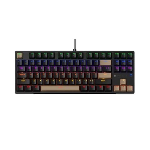 Bàn phím cơ Machenike K500B B87 | Black - Brown, Led Rainbow, Red Switch