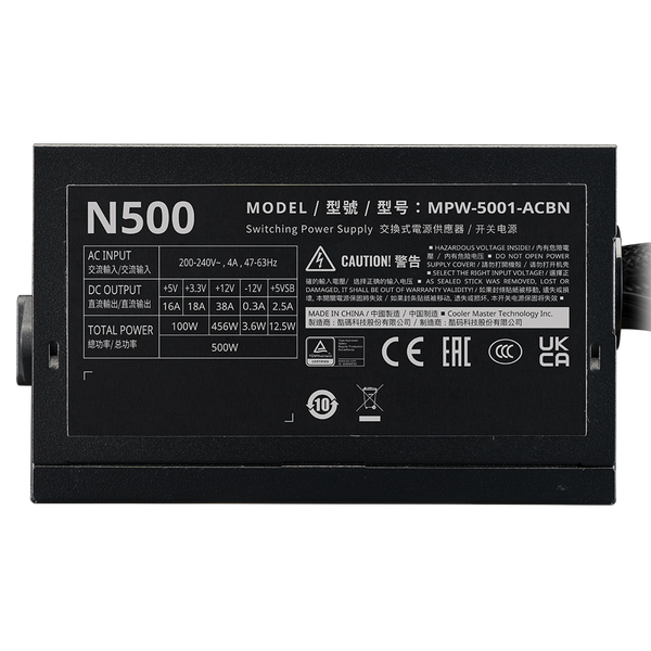  Nguồn máy tính Cooler Master Elite Nex N500 230V (MPW-5001-ACBN-BEU) | Non Modular, ATX 