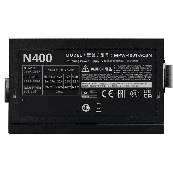  Nguồn máy tính Cooler Master Elite Nex N400 230V (MPW-4001-ACBN-BEU) | Non Modular, ATX 