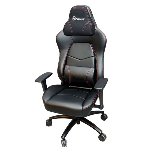  Ghế gaming DUCKY Hurricane | Đen, 120kg, Chân xoay, Da PU 
