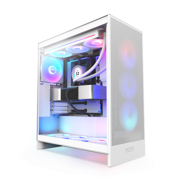  Thùng máy NZXT H7 Flow RGB 2024 - White | Kèm sẵn 1 fan F360 RGB Core (CM-H72FW-R1) 