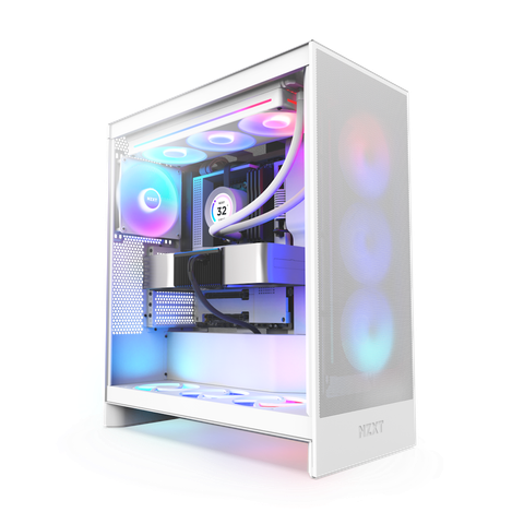 Thùng máy NZXT H7 Flow RGB 2024 - White | Kèm sẵn 1 fan F360 RGB Core (CM-H72FW-R1)